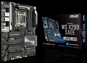 ASUS WS X299 SAGE + i9-10980XE Intel 18 Core 4.8GHz CPU Motherboard Combo DDR4 - Picture 1 of 3