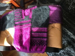 New Handmade 100% Angora / Wool Pullover Sweater sz L - XL Gorgeous - Picture 1 of 12