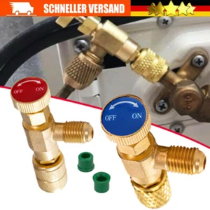 2 Stück Absperrventil R410A R22, Klimaanlage Regelventil Adapter 1/4 "- 5/16 "/ - Bild 1 von 11