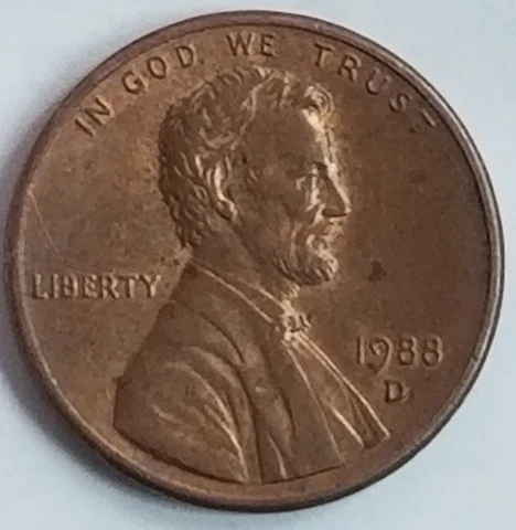 1988 D Lincoln Cent Wide AM Cover