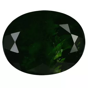 2,93 quilates corte ovalado (10 x 8 mm) sin calentar/sin tratar diópsido cromado verde - Imagen 1 de 1