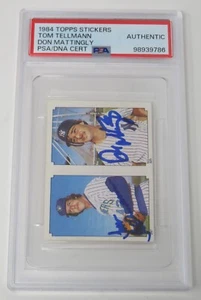 Don Mattingly YANKEES Signed Autograph Auto 1984 Topps Rookie Card Sticker PSA - Picture 1 of 8