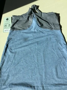 Be Up inspired women’s Athletic tank top gray blue NWT medium - Picture 1 of 4