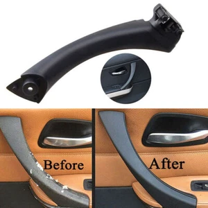 For BMW E90 328i Rear Right Inner Outer Door Panel Handle Pull Trim Cover Black - Picture 1 of 8