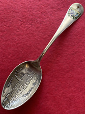 RARE! Morro Castle Havana Enamel Seal 5.7" Sterling Souvenir Spoon by Watson USA