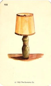 1968 Kindergarten Flash Card Lamp #132 Economy Co. Smash Book Scrapbook - Picture 1 of 1