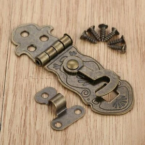 Latch Clasp Retro Box Toggle Book Lock Buckle Bronze Tone Furniture Hardware - Picture 1 of 12