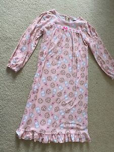 Girls KOMAR KID  Cookies & Milk Sleepwear Gown Fleece Great Condition NICE!