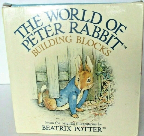 The World of Peter Rabbit Building Blocks Stacking Alphabet Beatrix Potter Vtg Cover