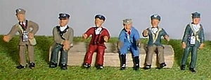 6 Bus Drivers Ticket Conductors F202p PAINTED OO Scale Langley Models Figures - Picture 1 of 2