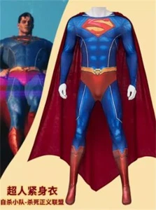 Justice League Superman costume cosplay tuta body Halloween collant - Foto 1 di 13