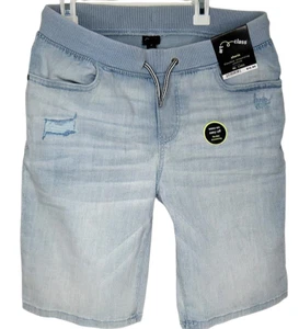 Boy's ART CLASS Light Blue Denim Drawstring Distressed Shorts - Choose Size - Picture 1 of 5