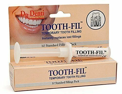 Dr Denti Tooth Fil, Temporary Filling, Dental Hole Repair Kit, 10 Fillings