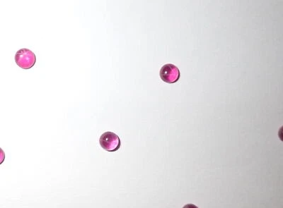 Transparent Star Ruby Round 4x4 mm Cabochon 6 Rayed Lab-created Stone 3 pcs Lot - Image 1 of 4