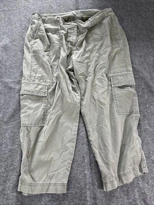 Pantalones capri cargo marrón Jill para mujer talla 16 Petite - 97 % algodón 3 % spandex Foto 1 de 4