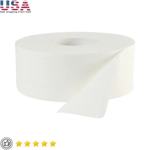 JRT Jumbo Roll Toilet Tissue 2 Ply 1000ft Embossed White 12 Rolls Septic Safe US - Picture 1 of 7
