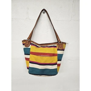 Vintage Relic Women's Striped Shoulder Bag 90s Y2k Preppy Boho - Picture 1 of 11