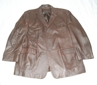 Stafford Cuero Traje Estilo Chaqueta Hombre XL Marrón Blazer Abrigo Deportivo Foto 1 de 4