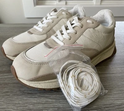 🔥 Madewell Kickoff Trainer Sneakers Shoes Cream White MB857 Women’s Sz 8 M $110 Foto 1 de 4