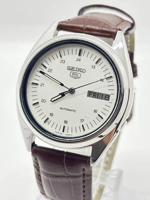 [Como Nuevo] Reloj Para Hombre Vintage Seiko 5 7009-3040 Automático Día/Fecha Esfera Blanca Japón Envío Gratis Foto 1 de 4