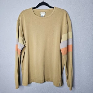 The Territory Ahead Mens L Large Long Sleeve T Shirt Colorblock Stripes Mustard - Picture 1 of 11