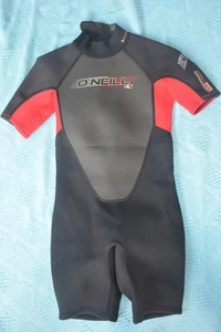 Spring WETSUIT O'NEILL SURF Reactor. 2mm Size 12 years. Black/Red/Grey GR8 Cond. - Bild 1 von 1