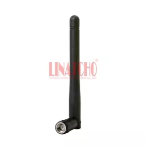 Antena de ángulo recto macho RP SMA pequeña plegable 2400-2483 MHz WIFI goma 2,4 GHz - Imagen 1 de 10