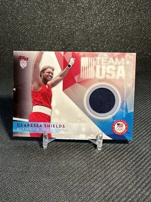 2016 Topps Olympics U.S. Boxing Team Claressa Shields Relic Athlete-worn - Image 1 of 2
