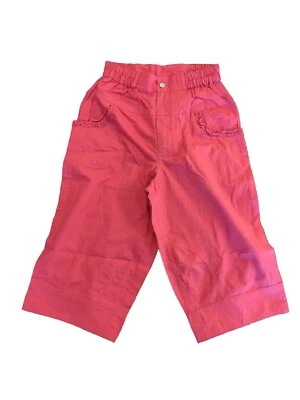 New OILILY Girls Fuchsia Cotton Long Shorts Size 140 US 9-10  - Image 1 of 4