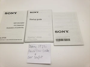New English Sony Miro ST23i User Manual and Paper Work UK3POST - Afbeelding 1 van 8