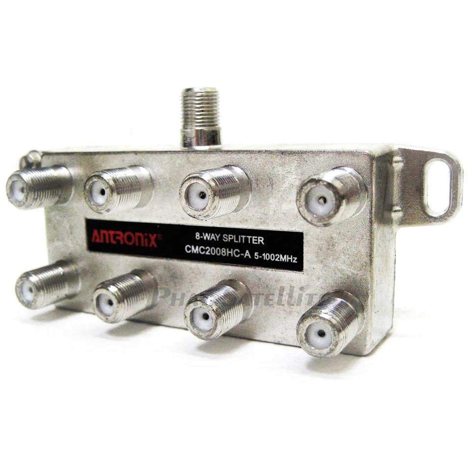 8 output Cable TV splitter Coaxial RG6 connector 8 way coax HD rated CATV HDTV - Image 1 of 1