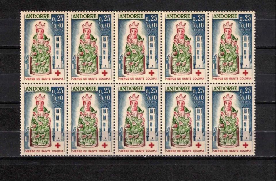 S 40316 Dealer Stock French Andorra MNH** Red Cross X10 - Image 1 of 1