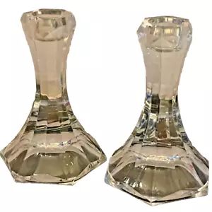 Candelabros toalla de cristal vintage de 5" - Imagen 1 de 6