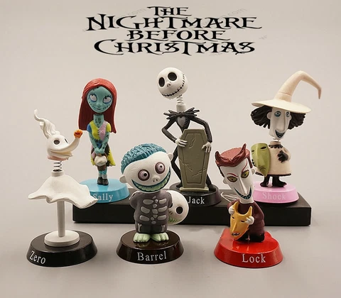 6Pcs/Set The Nightmare Before Christmas Jack Skellington Zero Figures Cover