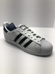 Adidas Originals Superstar Men’s Size 9 White Blue Clam Shell - Picture 1 of 11