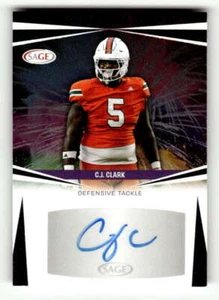 2025 SAGE Low Series Autograph Silver #A-CJC C.J. Clark RC AUTO Miami - Picture 1 of 2