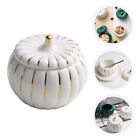 Ceramic Pumpkin Bowl for Soup or Dessert (White, Size S)-GV