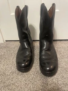 Botas Vaqueras Justin Cuero Negro Estilo L9018 Talla 8.5D Excelente Estado - Imagen 1 de 10