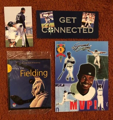 Ken Griffey Jr. Seattle Mariners Fan Lot Baseballs Programs Flyers Magazines - Image 1 of 4