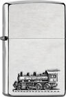 ZIPPO Original Feuerzeug Regular / Chrom gebürstet Emblem Locomotive / Etui