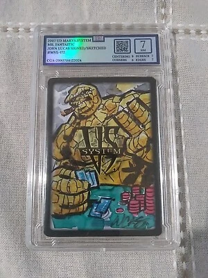2007 Marvel Vs System John Lucas Signed Sketched Card Graded - Image 1 of 2