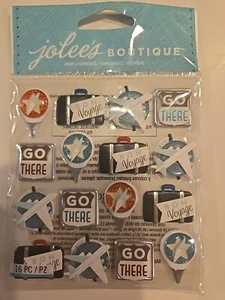 Jolees Boutique Travel Letterpress Icon Repeats Scrapbooking Stickers - Bild 1 von 1