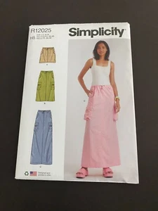 Simplicity Sewing Pattern R12025 H5 Size 6-14 Misses' Cargo Skirt 3-Length Uncut - Picture 1 of 9