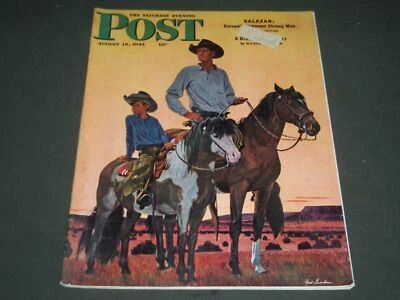 1944 AUGUST 19 THE SATURDAY EVENING POST MAGAZINE - ILLUSTRATED COVER - SP 131 - Image 1 of 4