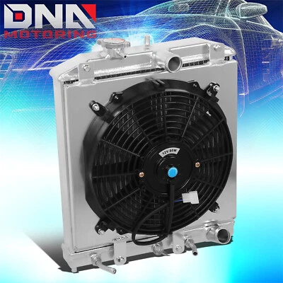 FOR 1994-2000 CIVIC EG/EH/EJ/EM/DC AT 2-ROW COOLING ALUMINUM RADIATOR+FAN SHROUD - Image 1 of 4