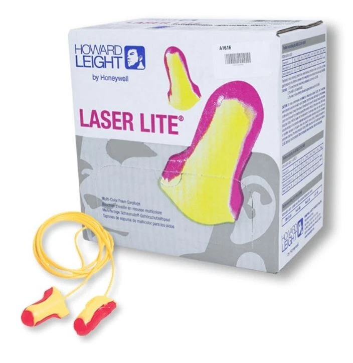 EARPLUGS HOWARD LEIGHT Honeywell LASER LITE Self-adjusting Foam Corded , Box 100 - image 1 of 4