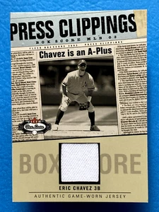 2003 Fleer Box Score Press Clippings Jersey Eric Chavez #EC-PC - Bild 1 von 2