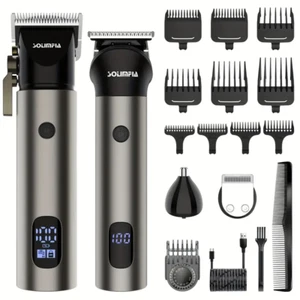 Hair Clipper and Trimmer Set Barber Clippers Set for Men, Professional Kit Beard - Picture 1 of 8