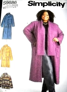Coat and Jacket size 20w-28w Simplicity 9686 Sewing Pattern * - Picture 1 of 2