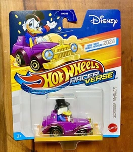 NEW 2024 Hot Wheels Disney Racer Verse GOLD Scrooge McDuck Daffy Donald Duck Car - Picture 1 of 10